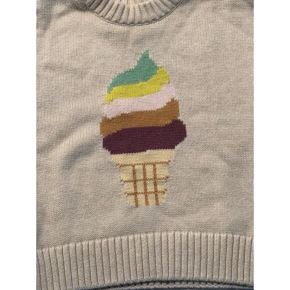 Tea Collection Soft Serve Pullover Sweater Size XS 2-3 Ice Cream Party Fun Artsy - Picture 2 of 7